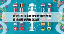 欧洲杯总决赛直播免费播放(免费直播观看欧洲杯总决赛)